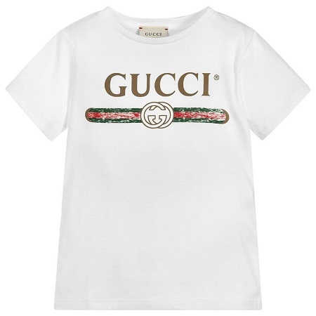Children's cotton T-shirt with Gucci logo