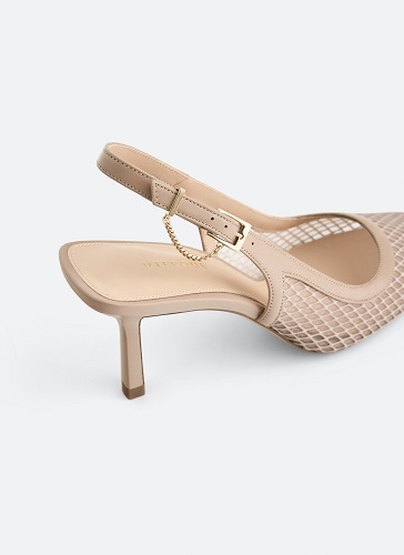 mesh slingback