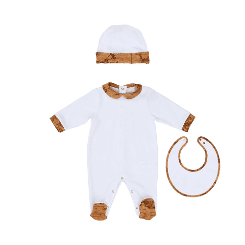 GEO WHITE SLEEPSUIT SET