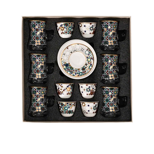 ISLAMIC STAR MOSAIC TEA & ARABIC COFFEE SET