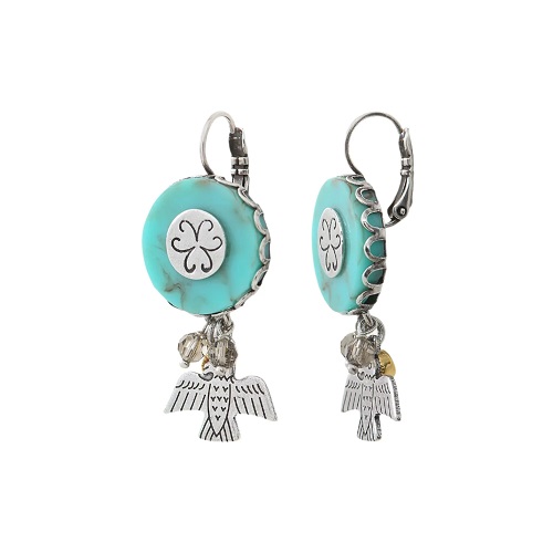 SILVER EARRINGS WITH TURQUOISE